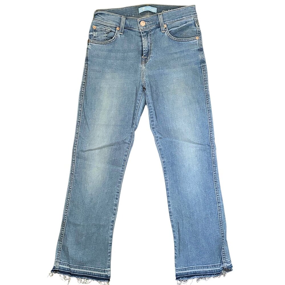 7 For All Mankind B(air) Cropped Boot Stretch Denim Jeans Women's Size 26